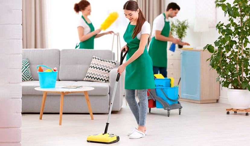 Professionelles Reinigungsteam